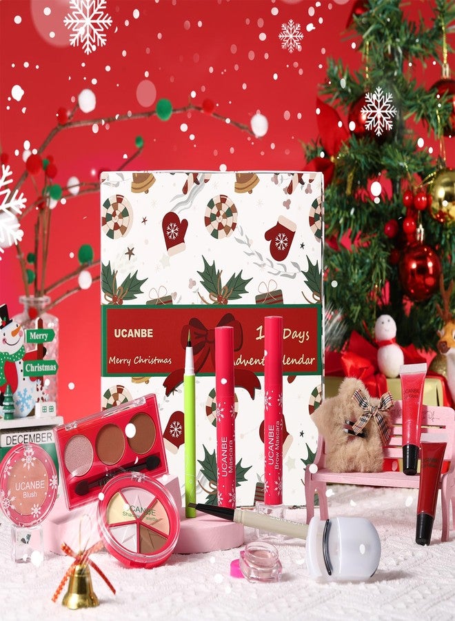 UCANBE Makeup Advent 2025, 12 Days Christmas Countdown Calendar Surprise Gift Kit, Festival Holiday Xmas Cosmetic Starter Makeup Set with 12 Beauty Boxes for Teens Girls Women - Image 2